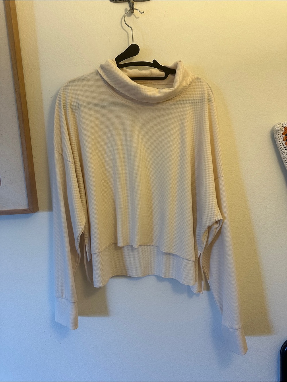 Cozy Cream Turtleneck Layered-Waist Sweater